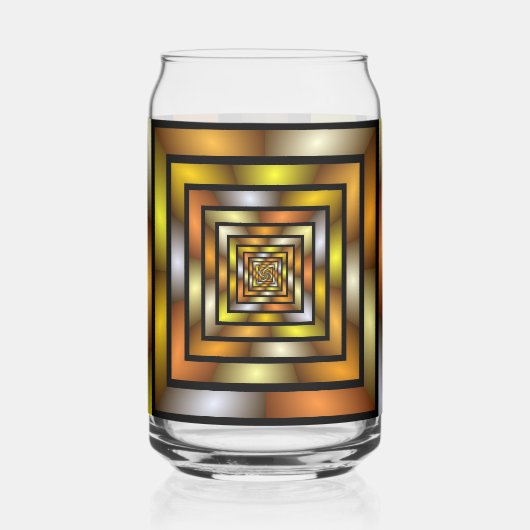 発光トンネルカラフルフラトリップ（幻覚体験）のようなルタルグラフィック ガラス缶 (左)