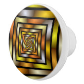 発光トンネルカラフルフラトリップ（幻覚体験）のようなルタルグラフィック セラミックノブ (右)