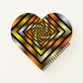 発光トンネルカラフルフラトリップ（幻覚体験）のようなルタルグラフィック ノートブック (裏面)