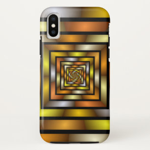 発光トンネルカラフルフラトリップ(幻覚体験)のようなルタルグラフィック iPhone X ケース