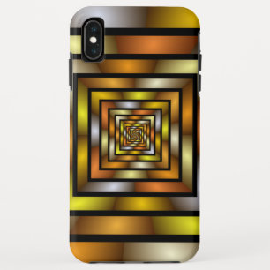 発光トンネルカラフルフラトリップ(幻覚体験)のようなルタルグラフィック iPhone XS MAXケース