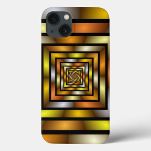 発光トンネルカラフルフラトリップ(幻覚体験)のようなルタルグラフィック iPhone 13ケース