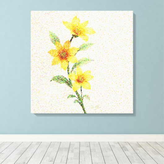 発光ネットワーク キャンバスプリント (インサイチュ (ウッドフロア))