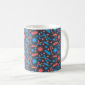 発光バクテリア微生物 ピンク ブルー コーヒーマグカップ (正面右)