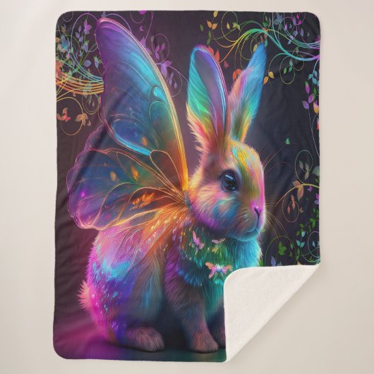 発光バニー シェルパブランケット (正面)