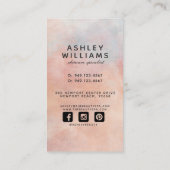 発光バラと牡丹エレガントフローラ垂直 名刺 (裏面)