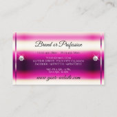 発光ピンクガーリーグリッターグラマー星の宝石 名刺 (裏面)