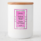 発光ピンクグリッタースパークルスター製品ラベル フードラベル (正面)