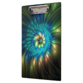 発光ファンタジーフラワーカラフル、抽象芸術フラクタル クリップボード (左)