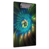 発光ファンタジーフラワーカラフル、抽象芸術フラクタル クリップボード (右)