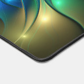 発光ファンタジーフラワーカラフル、抽象芸術フラクタル デスクマット (コーナー)