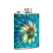 発光ファンタジーフラワーカラフル、抽象芸術フラクタル フラスク (右)