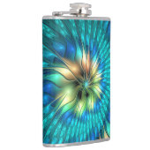 発光ファンタジーフラワーカラフル、抽象芸術フラクタル フラスク (右)