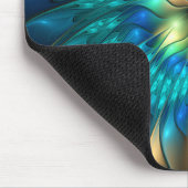 発光ファンタジーフラワーカラフル、抽象芸術フラクタル マウスパッド (コーナー)