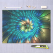 発光ファンタジーフラワーカラフル、抽象芸術フラクタル 薄葉紙 (クラフト)