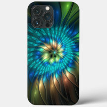 発光ファンタジーフラワーカラフル、抽象芸術フラクタル