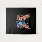 発光ブルーミング タペストリー (正面(横))