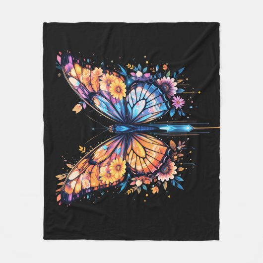 発光ブルーミング フリースブランケット (正面)