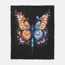 発光ブルーミング フリースブランケット