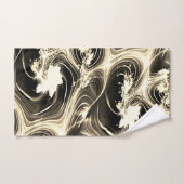 発光ベージュのストロークのツイストされたフラクタルレポート バスタオルセット (ハンドタオル)