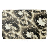 発光ベージュのストロークのツイストされたフラクタルレポート バスマット (正面)