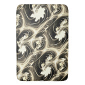 発光ベージュのストロークのツイストされたフラクタルレポート バスマット (正面縦)