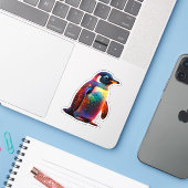 発光ペンギンチャーム シール (ノートパソコンとiPhone)