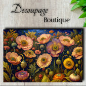 発光ポピー開花デクページ 薄葉紙