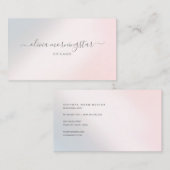 発光モダン赤面ミニマリスト 名刺 (正面/裏面)