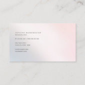 発光モダン赤面ミニマリスト 名刺 (裏面)