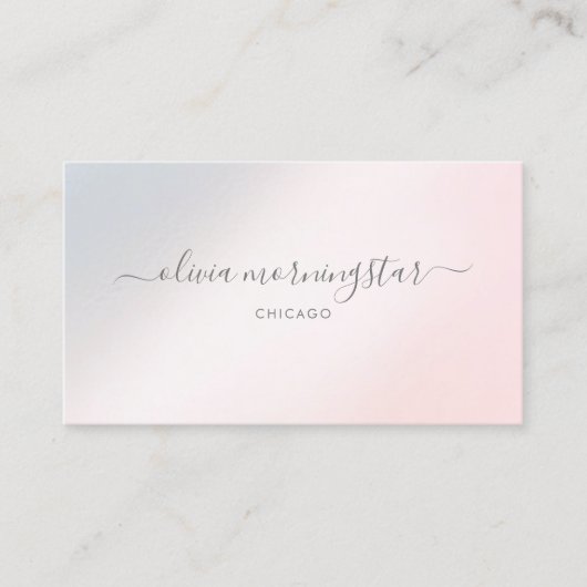 発光モダン赤面ミニマリスト 名刺 (正面)