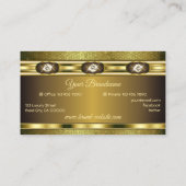 発光ライン石とデラックス金ゴールドフェイクきらめく 名刺 (裏面)