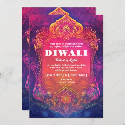 発光ロータス招待状 招待状 (正面/裏面)