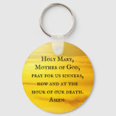 発光ヴァージンメアリーとバラ キーホルダー (裏面)