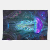 発光性のくらげ キッチンタオル (横)