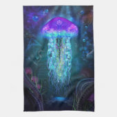 発光性のくらげ キッチンタオル (縦)