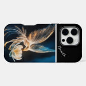 発光性のイーグルと開花 iPhoneケース (裏面横)