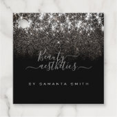 発光性白金銀グリッターエレガントラベル フェイバータグ (正面)