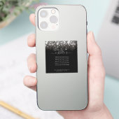 発光性白金銀グリッターエレガント美しい シール (スマートフォン)