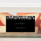 発光性白金銀グリッターエレガント美しい ラベル (貼付)