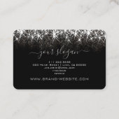 発光性白金銀グリッターエレガント美しい 名刺 (裏面)