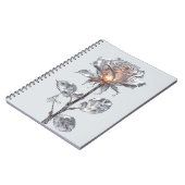 発光性金属銀バラ ノートブック (左側)