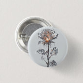 発光性金属銀バラ 缶バッジ (正面&裏面)