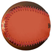 発光抽象芸術モダンオレンジ色の赤いフラクタル名 ソフトボール (正面左)