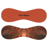 発光抽象芸術モダンオレンジ色の赤いフラクタル名 ソフトボール (パネル)