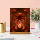 発光抽象芸術モダンオレンジ赤フラクタル アクリルサイン (ウェディング)