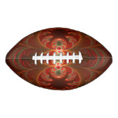 発光抽象芸術モダンオレンジ赤フラクタル アメリカンフットボール (正面)