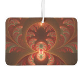 発光抽象芸術モダンオレンジ赤フラクタル カーエアーフレッシュナー (裏面)