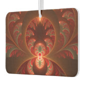 発光抽象芸術モダンオレンジ赤フラクタル カーエアーフレッシュナー (左)