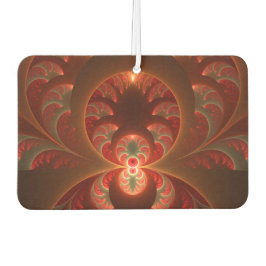 発光抽象芸術モダンオレンジ赤フラクタル カーエアーフレッシュナー